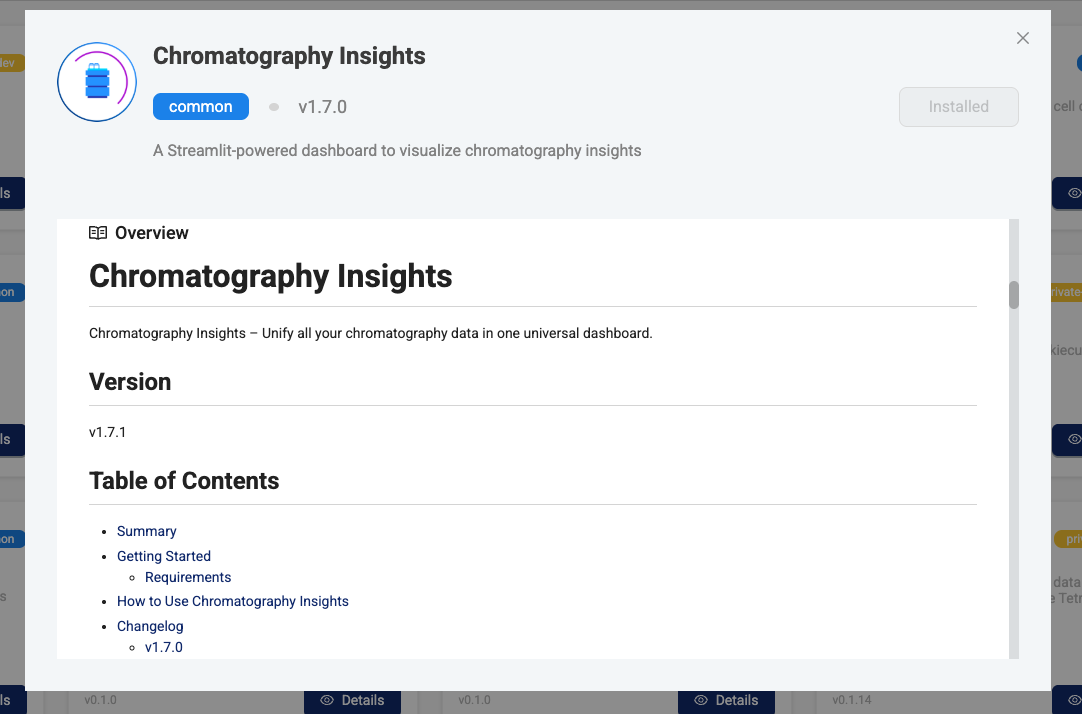Overview section for non-activated app