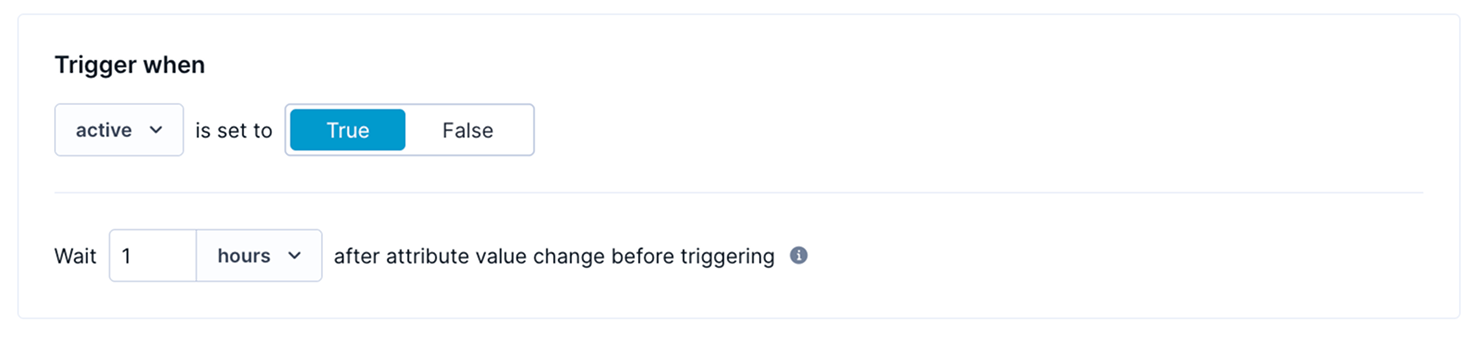 Custom catalog trigger, boolean type.