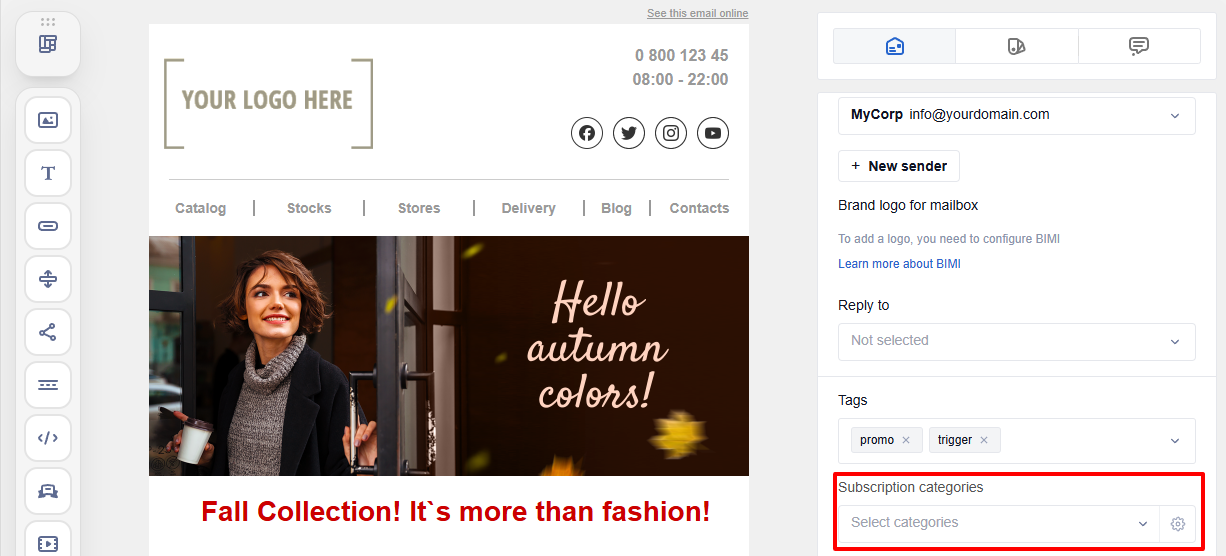 Subscription categories