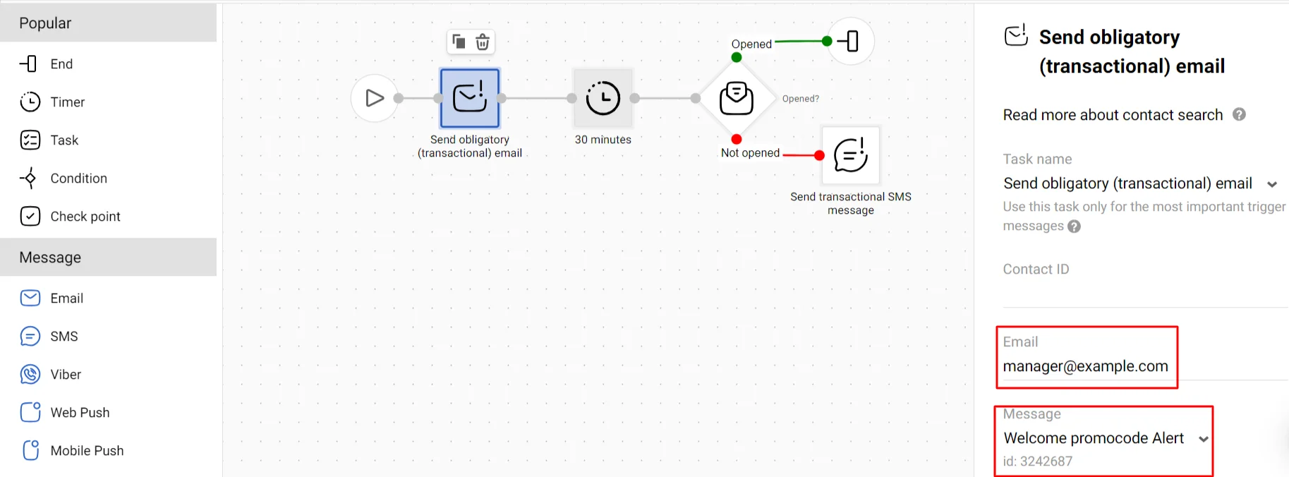 Email settings