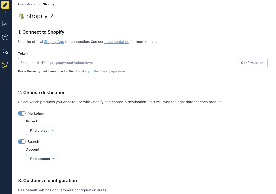 Create Loomi for Shopify integration.