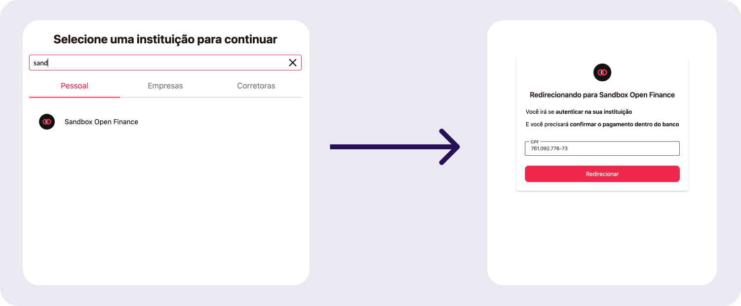 Use CPF credential in first Input