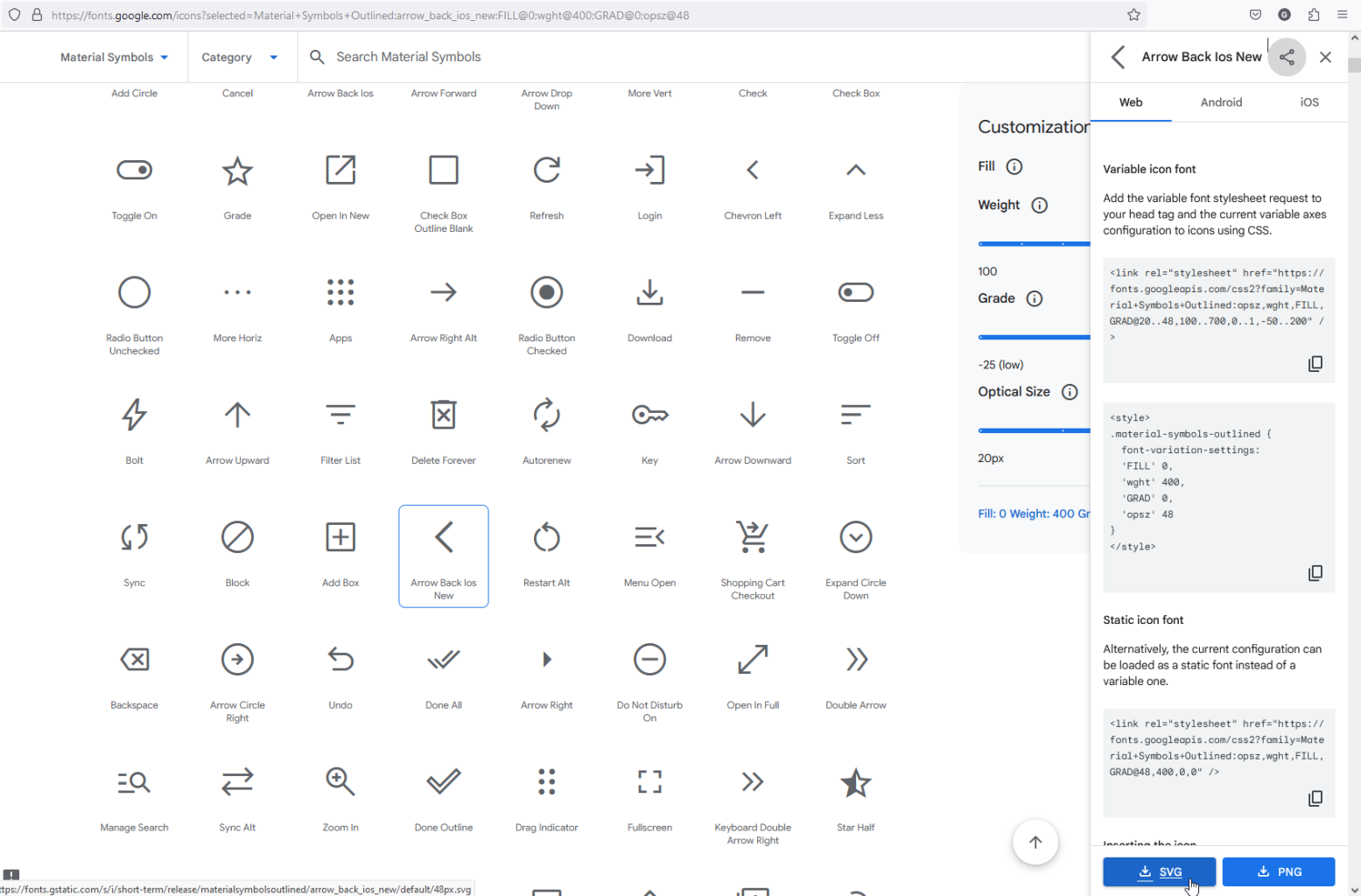 Material Symbols and Icons - Google Fonts