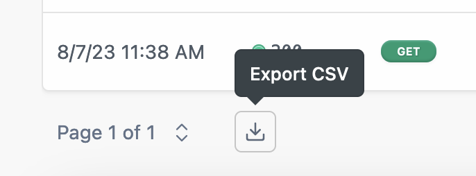 Export CSV Button