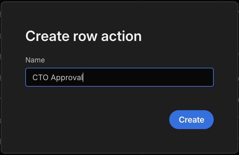 Add Row Action