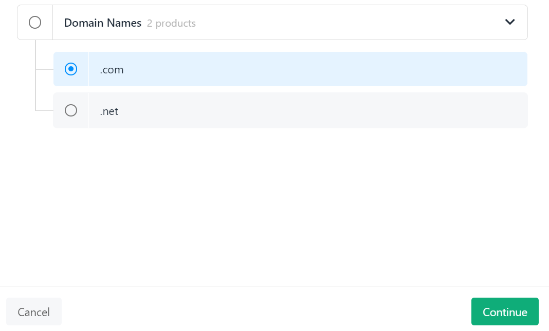 Example domain product