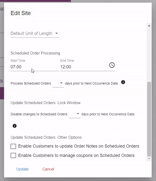Recommended Settings Example