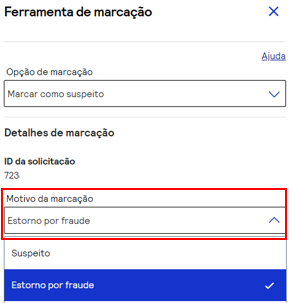 motivo estorno por fraude