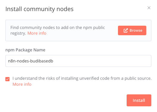 Install the Budibase DB node