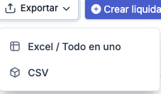 Exportar liquidaciones en grupo