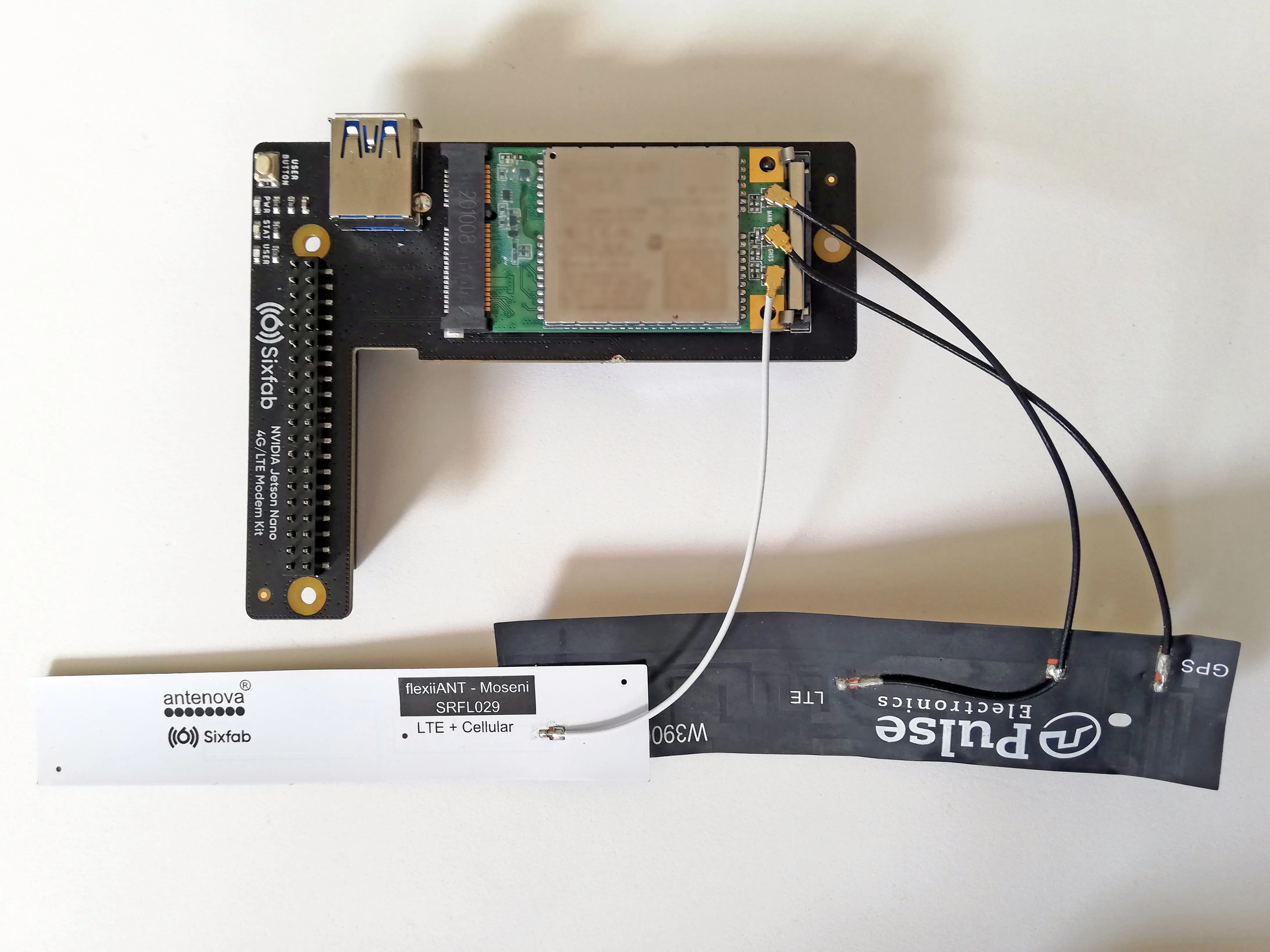 Sixfab NVIDIA Jetson Nano 4G/LTE Cellular Modem Kit