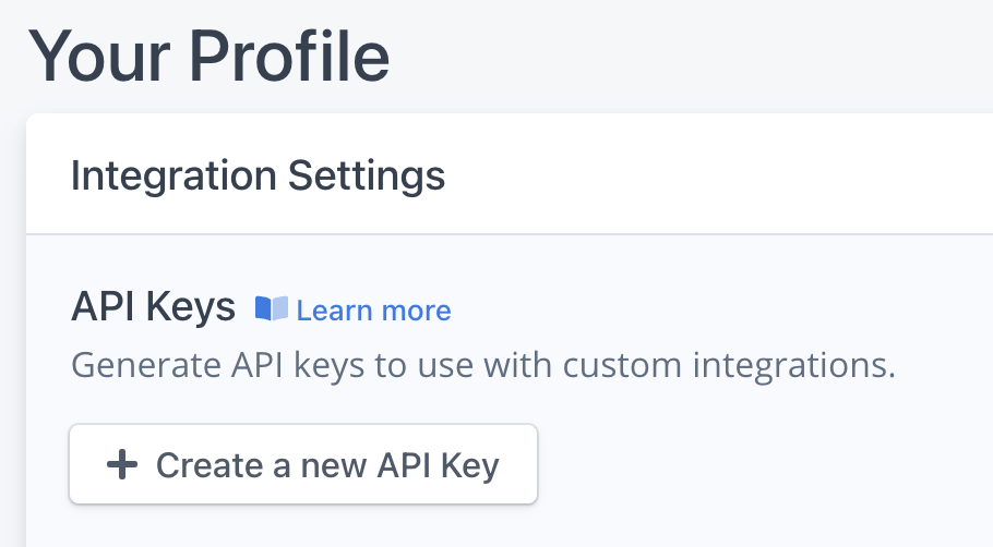 Create an Emerge API key in your Emerge profile page