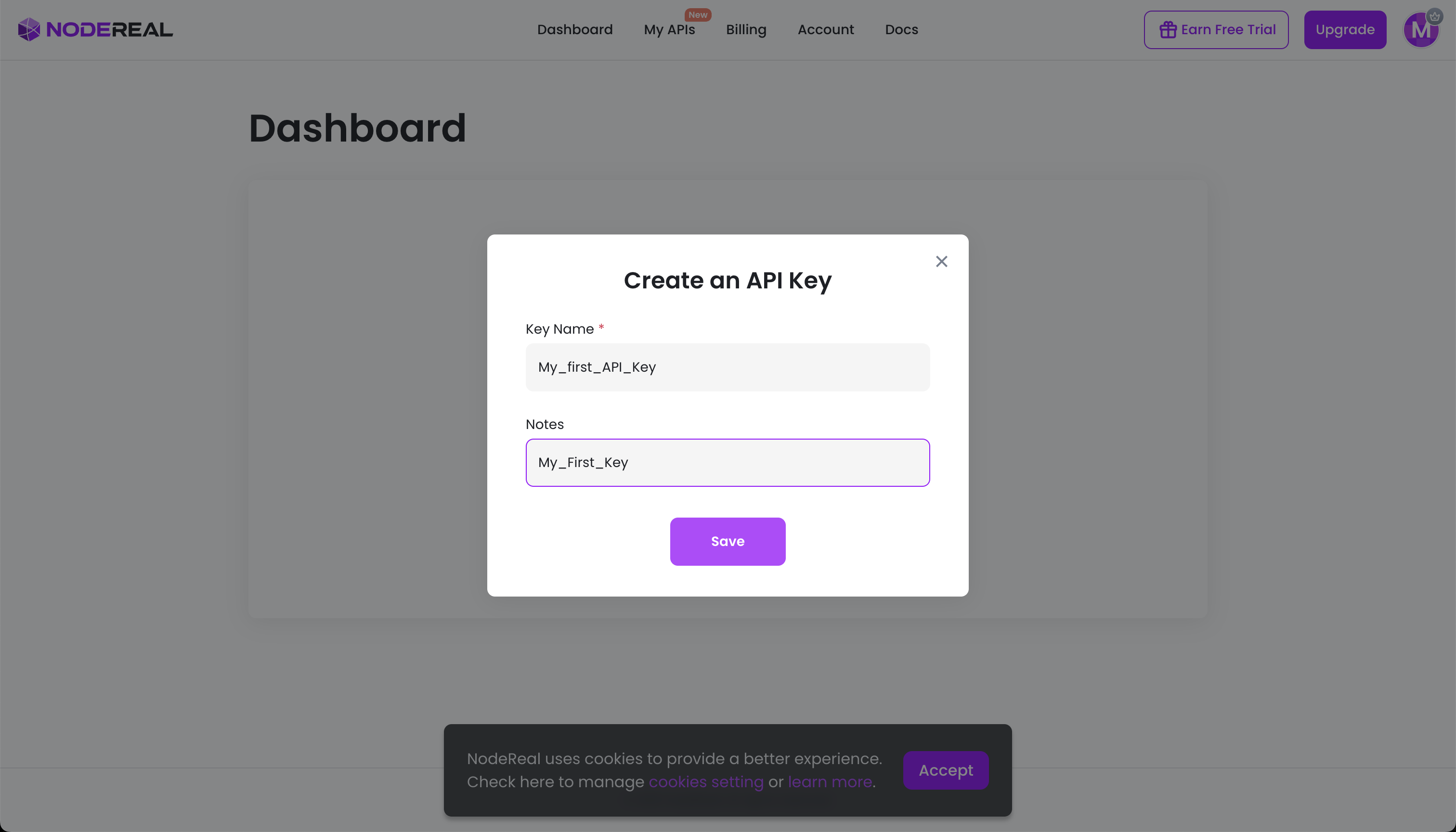 Create An API Key