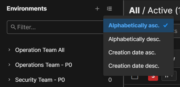 Sort Environments