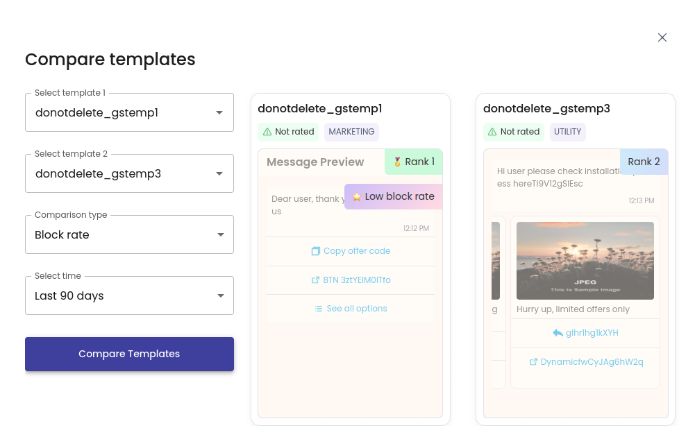 Comparison Metrics