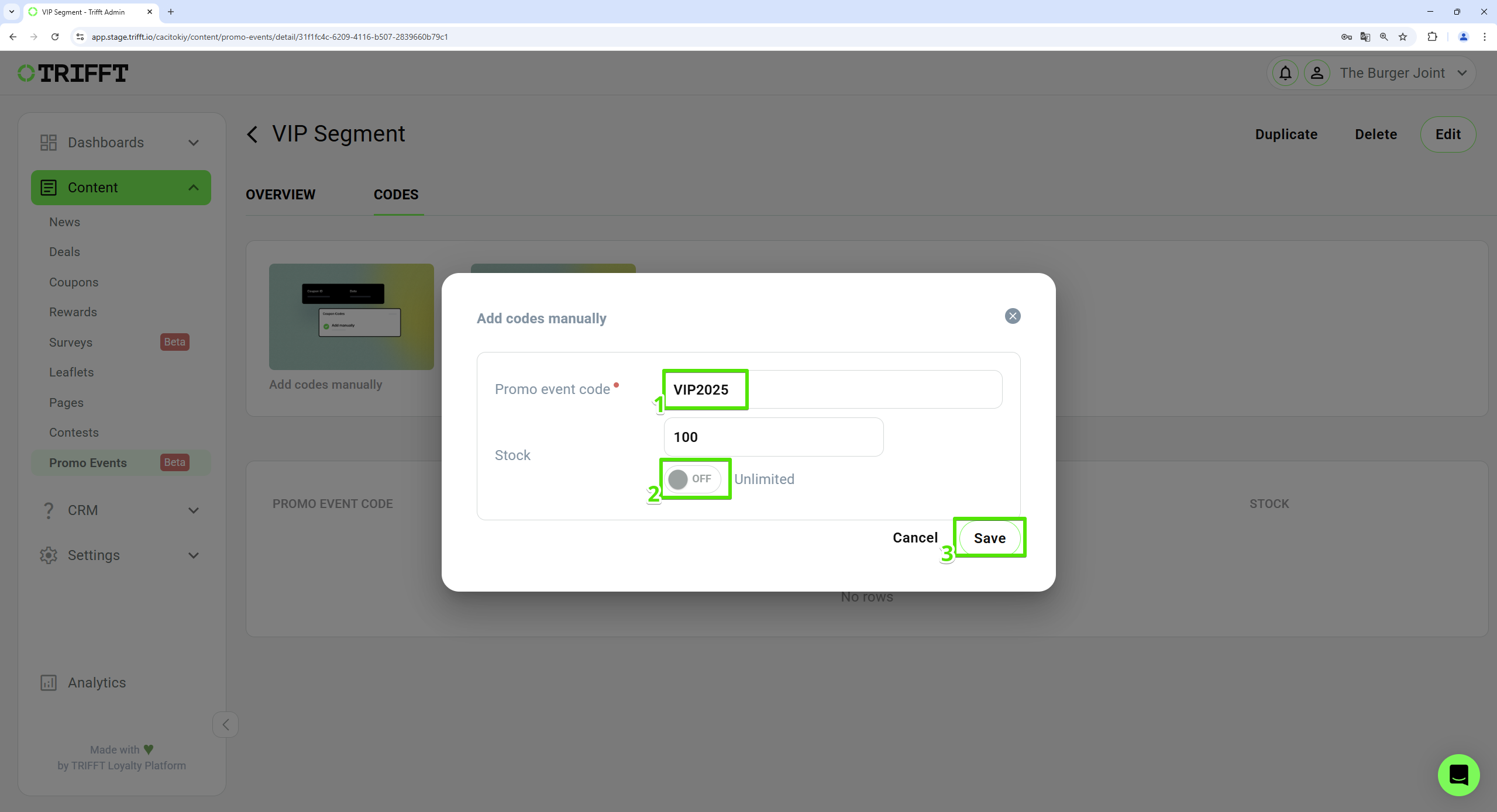 Setup the code manually - step 2/2