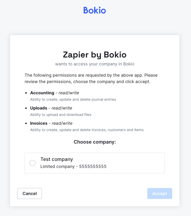 Authorize zapier