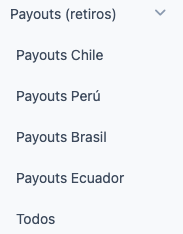 Carpeta Payouts (retiros)