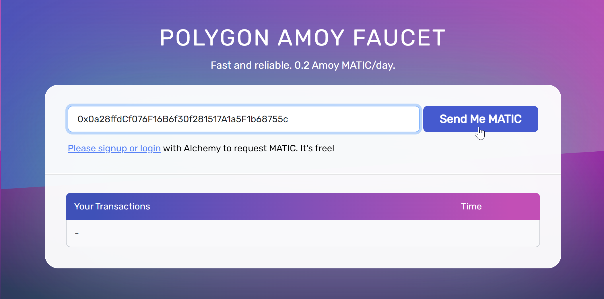 Polygon Amoy Testnet Faucet