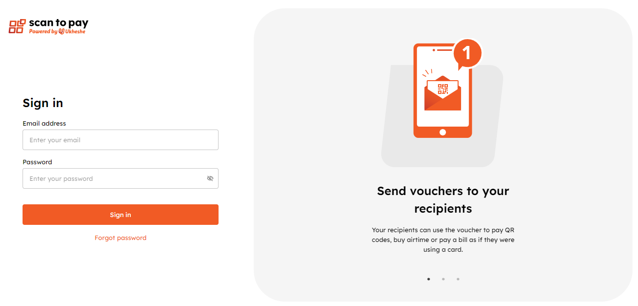 Scan to Pay Voucher Portal