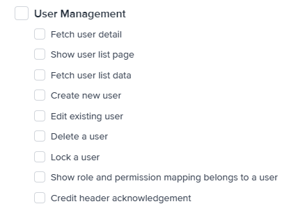 User Management permissions.