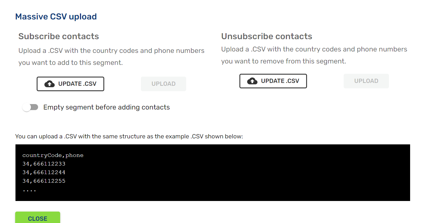 subscribe contacts