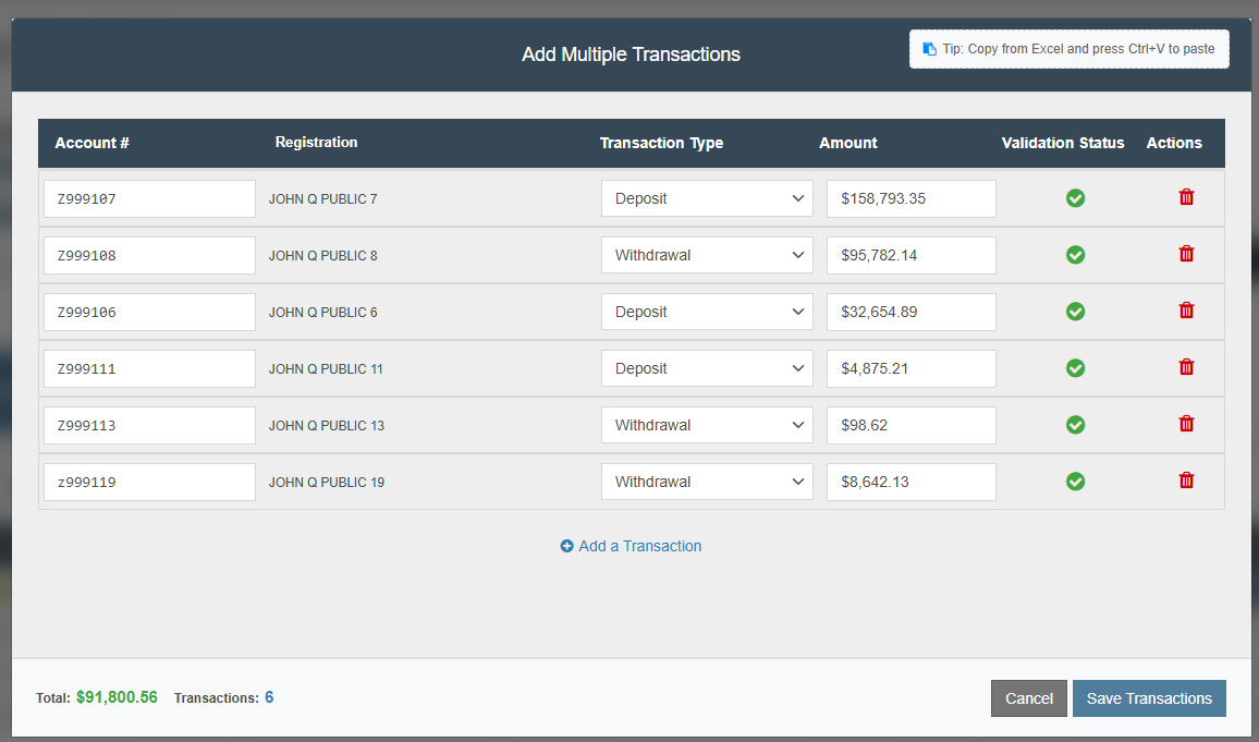 Transaction Type