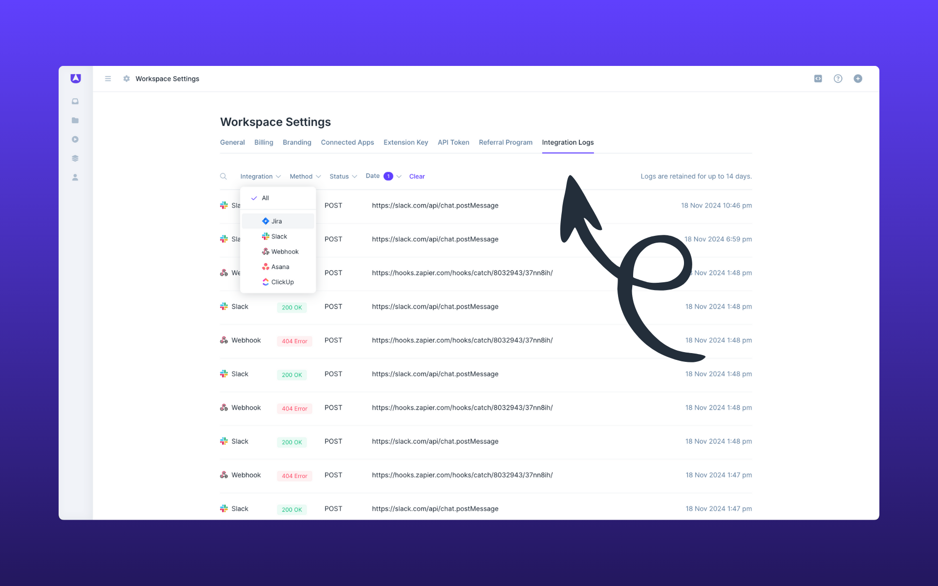 Search Integration Logs and Troubleshoot Errors