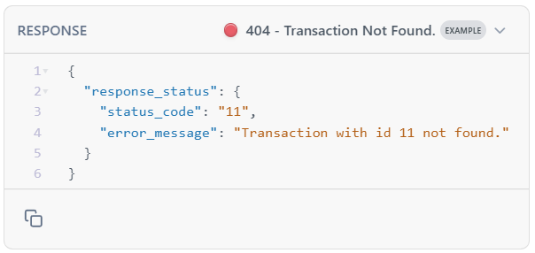 Error response