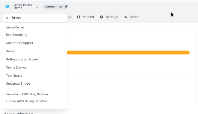 Workspace switcher