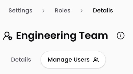 Add/Remove Users dialog for a Role