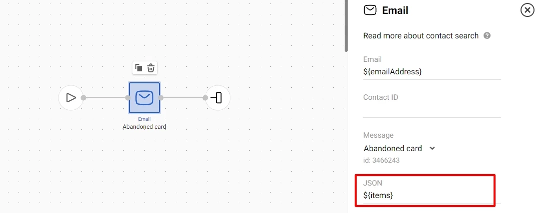 Where to select JSON