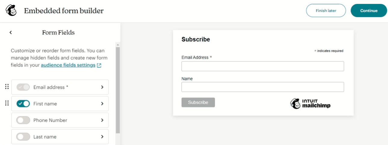 Configure wallet address field