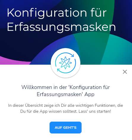 Start eines Übersichtsguides innerhalb der Zeitfensterverwaltung Einstellungen App