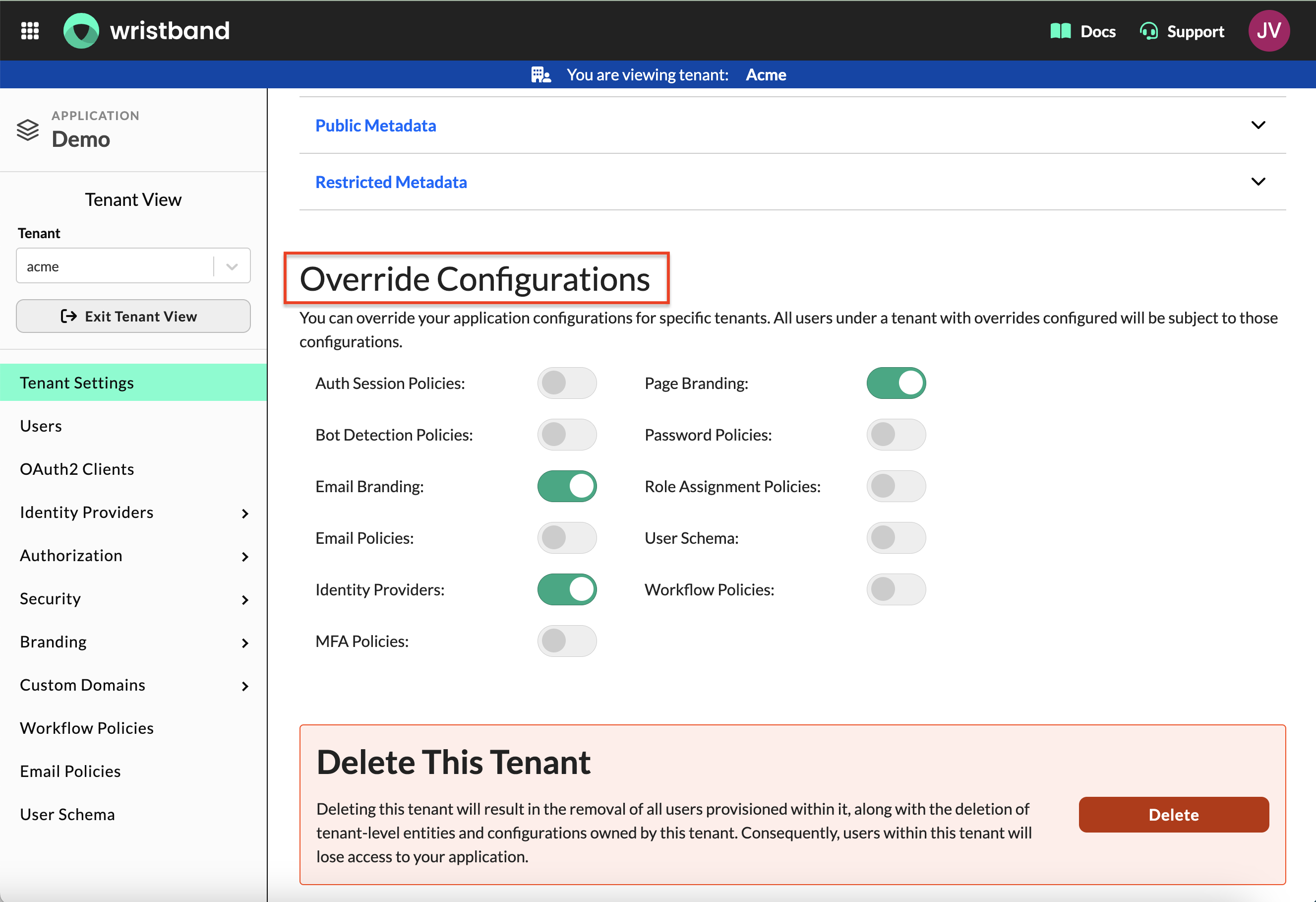override-configurations-panel