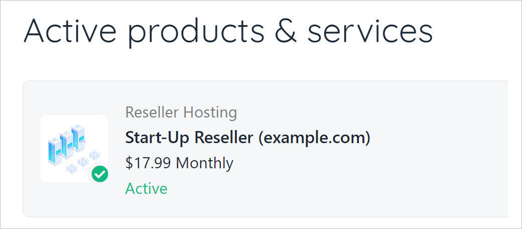Select a reseller package