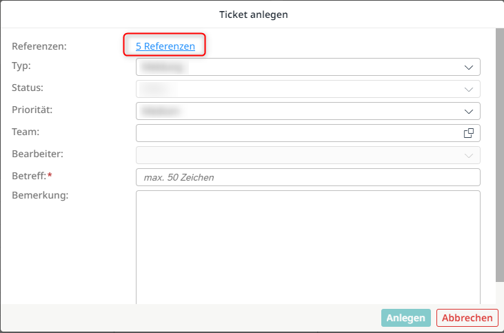 Darstellung der referenzierten Lieferungen bzw. Frachtaufträge