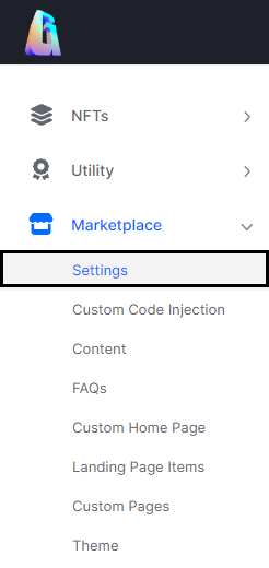 The Marketplace Settings Location in the CMS