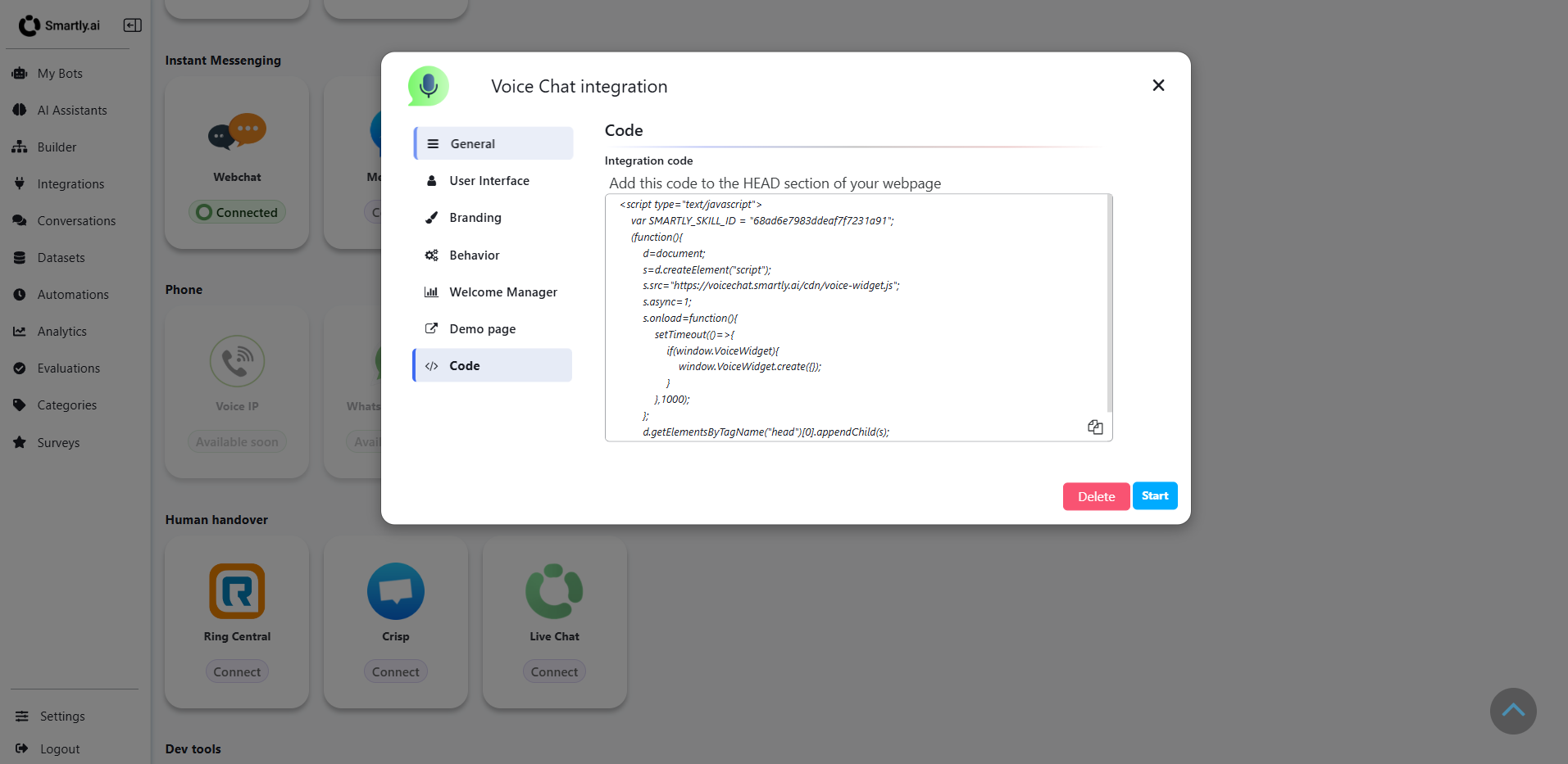 Voice Chat integration code