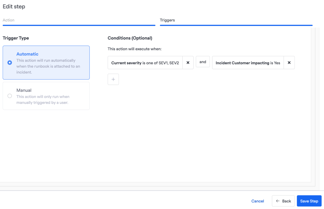 Conditions to attach retrospective