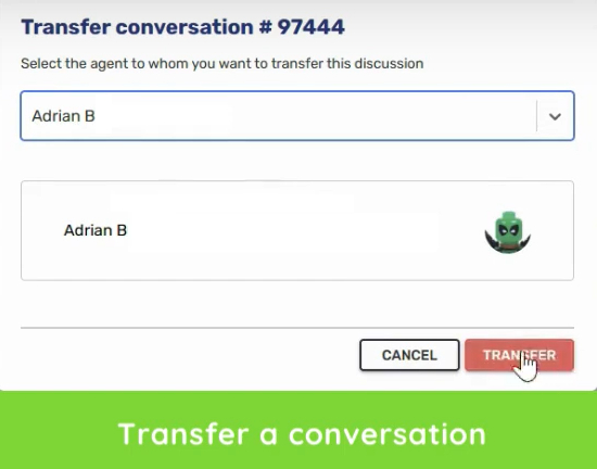 transfer a conversation