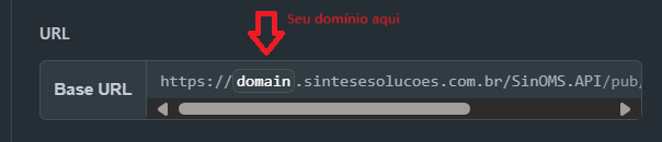 Antes de prosseguir, será necessário atualizar a URL no campo localizado à esquerda da tela, conforme exemplo acima.