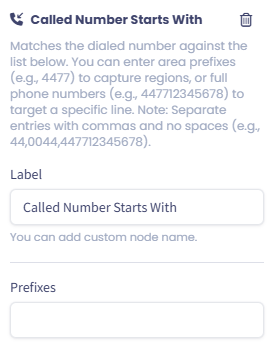 Screenshot of the element in the IVR canvas