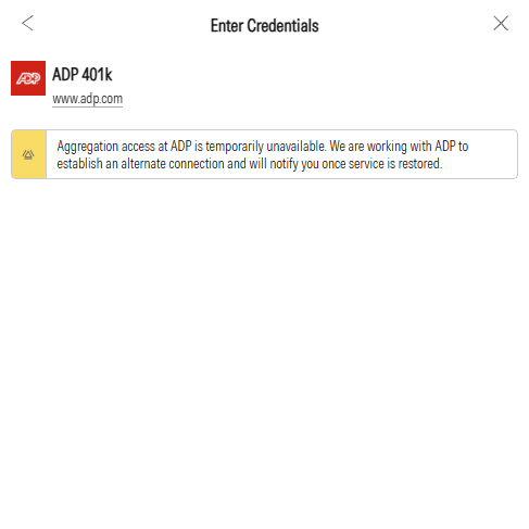 Unavailable - ADP