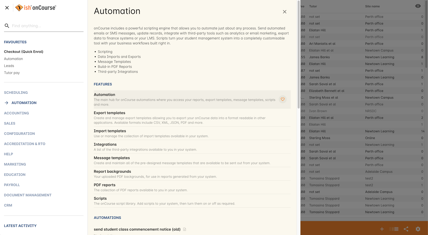 Figure 3. Adding the Automation window to my Favourites in navigation