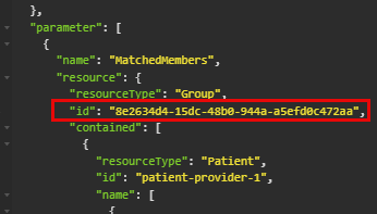 Copy group ID from API output to pass as path Param to Bulk data request API