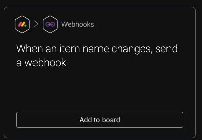The feature as a webhook trigger