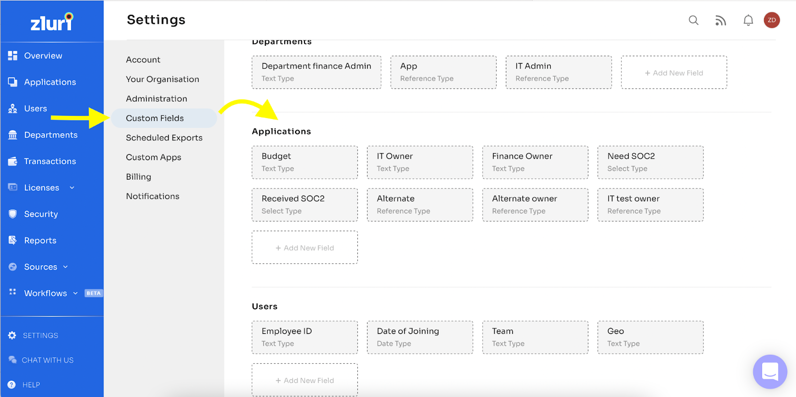 Custom Fields