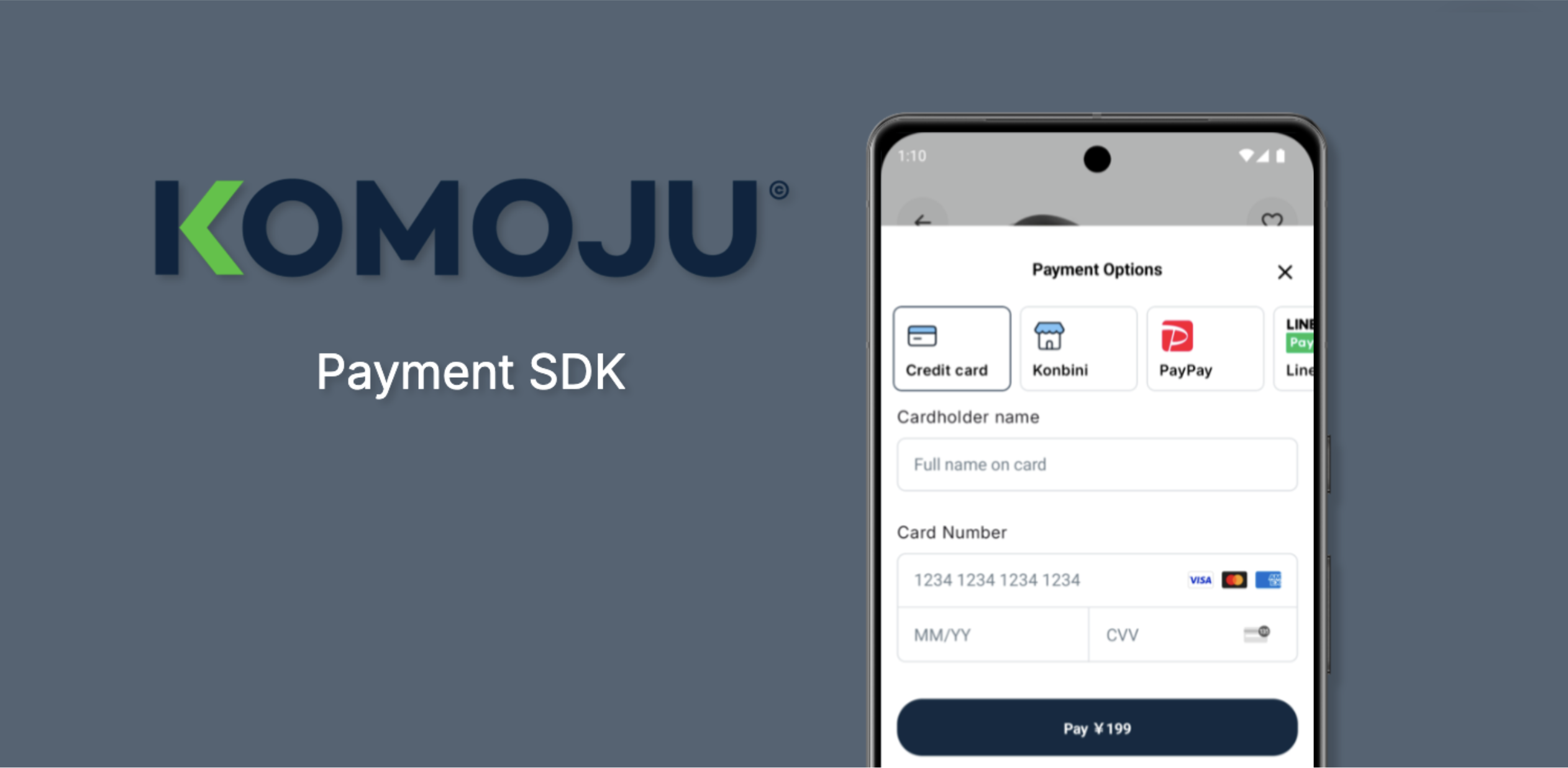 Komoju Mobile payment SDK