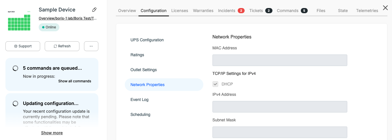 End Customer view of the configuration editor